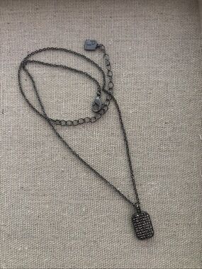 Park Lane Hematite Crystal Pendant Necklace